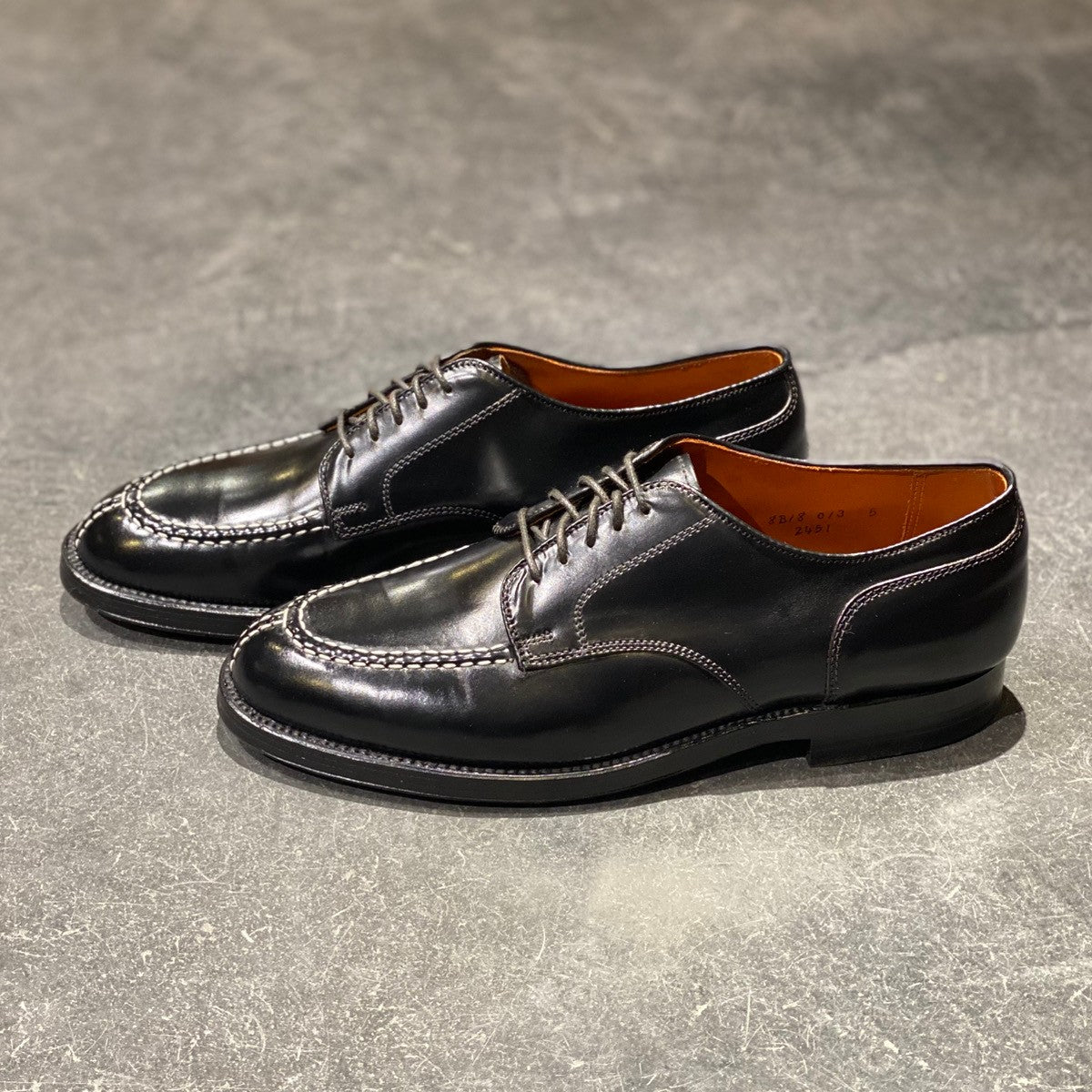 Alden プレーントゥ ブラックコードバン バリーラスト US6.5D オールデン Alden コードバン プレーントゥ 「990Y」 バリー