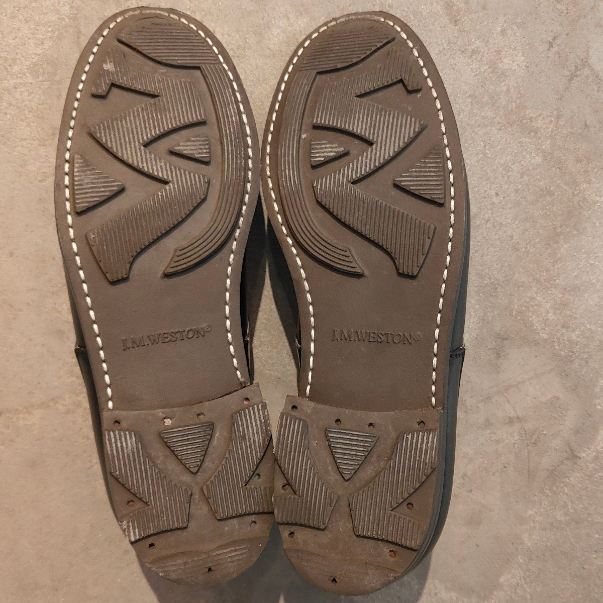 【J.M.WESTON】ジェイエムウエストン ウエストンヴィンテージ 641 ゴルフ Uチップ ボックスカーフ ブラックホワイト サイズ UK8C 31ラスト