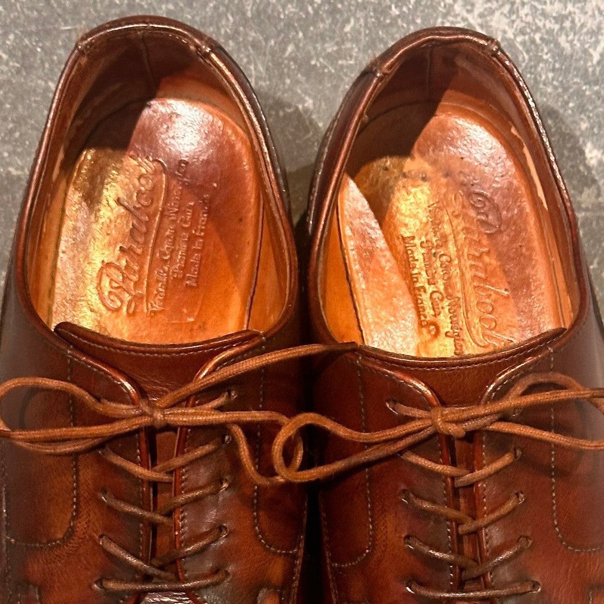 希少【PARABOOT】パラブーツ シャンボード Uチップ デカタグ カーフ ブラウン サイズUK6.5