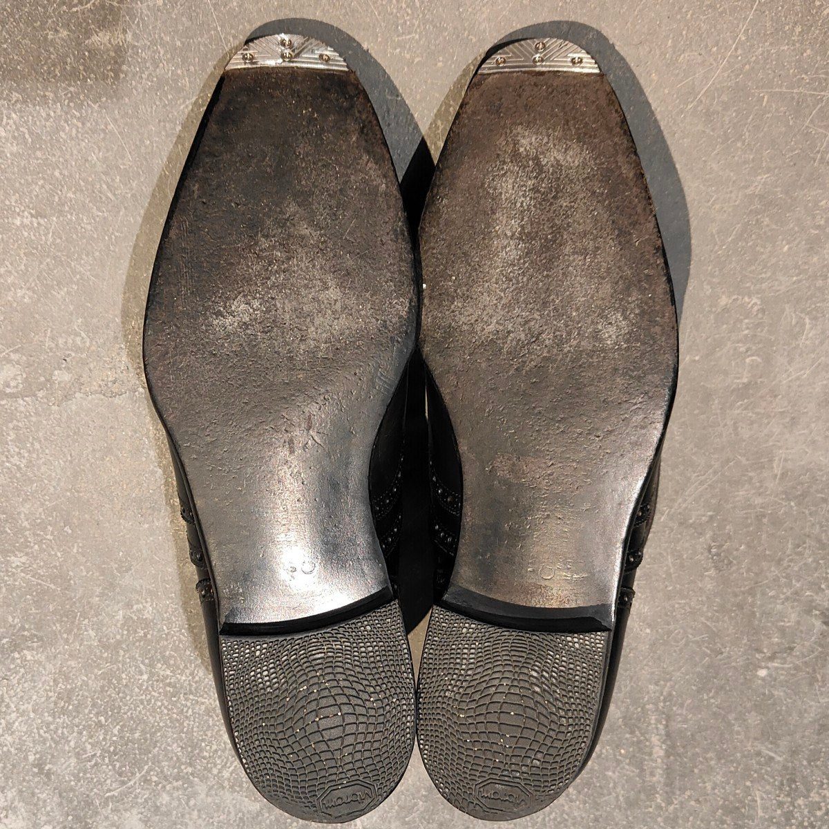 美品【CROCKETT&JONES】クロケット＆ジョーンズ クリフォード ウイングチップ ブラック カーフ ブラウン サイズUK6.5D