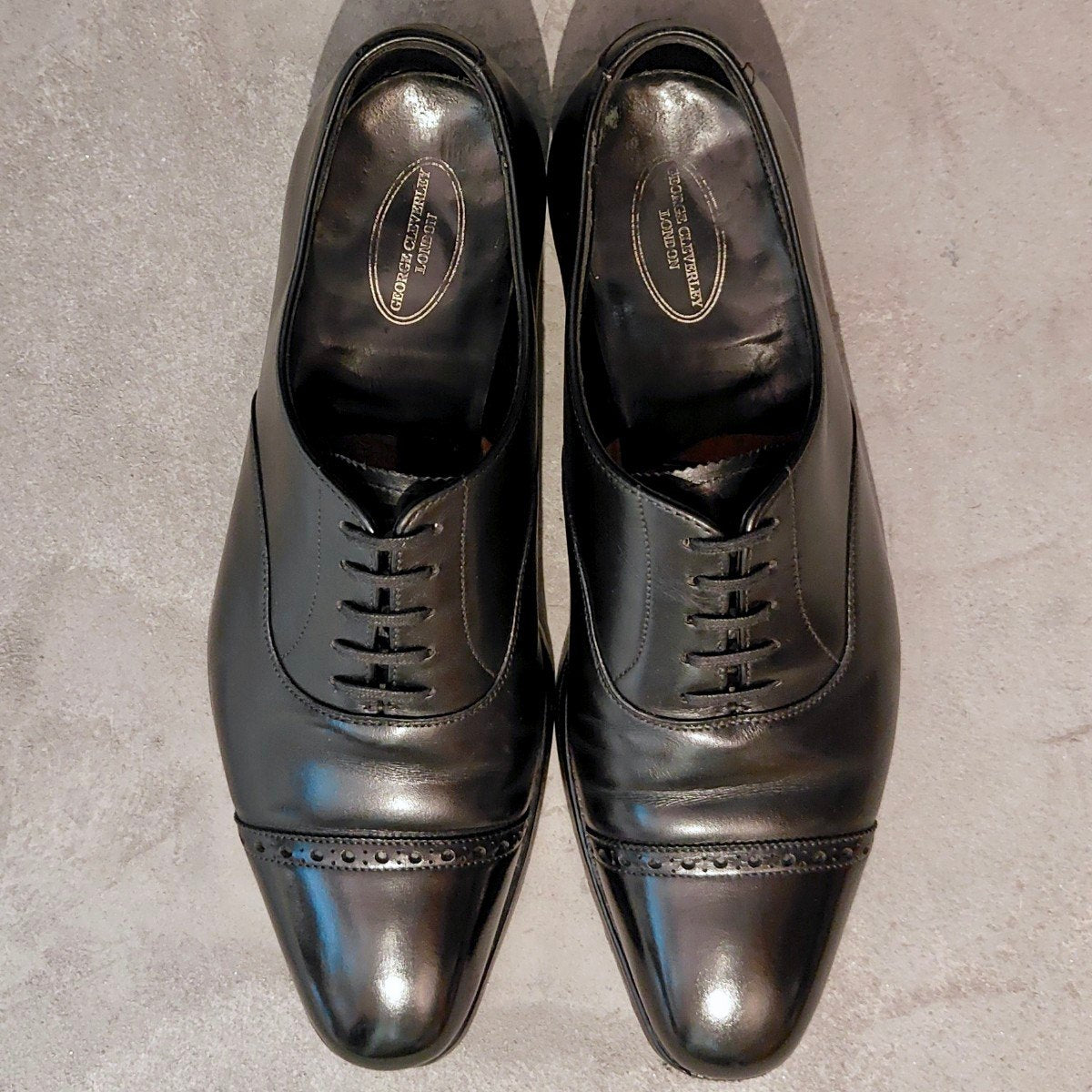 美品【GEORGE CLEVERLEY】ジョージクレバリー パンチドキャップトゥ