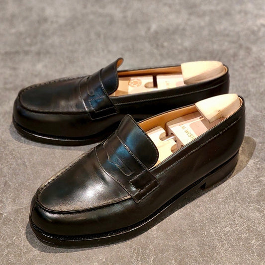 極美品【J.M.WESTON】ジェイエムウエストン 180 シグニチャーローファー ボックスカーフ ブラック サイズ UK6E 41ラスト 参考定価￥165,000-