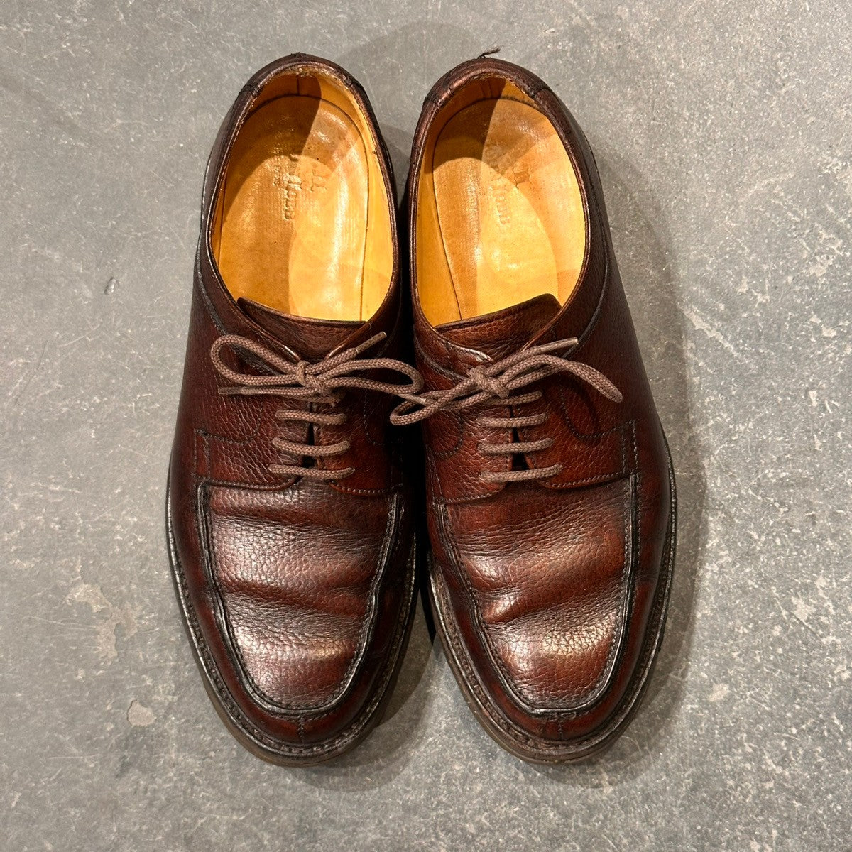 【JOHNLOBB】ジョンロブ ウゼス Uチップ グレインレザー ダークブラウン サイズUK6相当