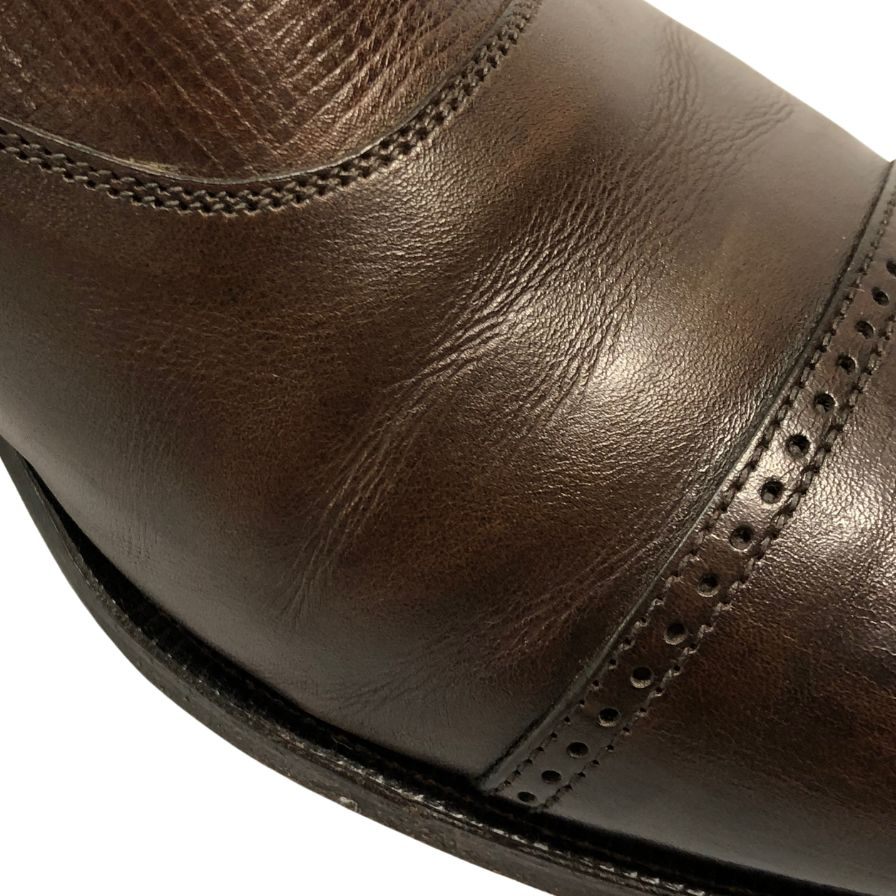 【CROCKETT&JONES】クロケットジョーンズ マギー 140周年記念モデル サイドエラスレィック グレインレザーカーフコンビ ブラウン サイズUK7.5E 140ラスト