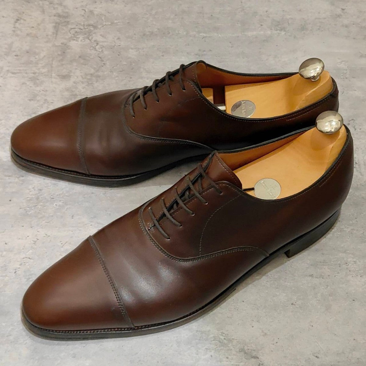 【JOHN LOBB】ジョンロブ シティ2 ストレートチップ Rスタンプ カーフ ブラウン サイズUK11.5E 7000ラスト