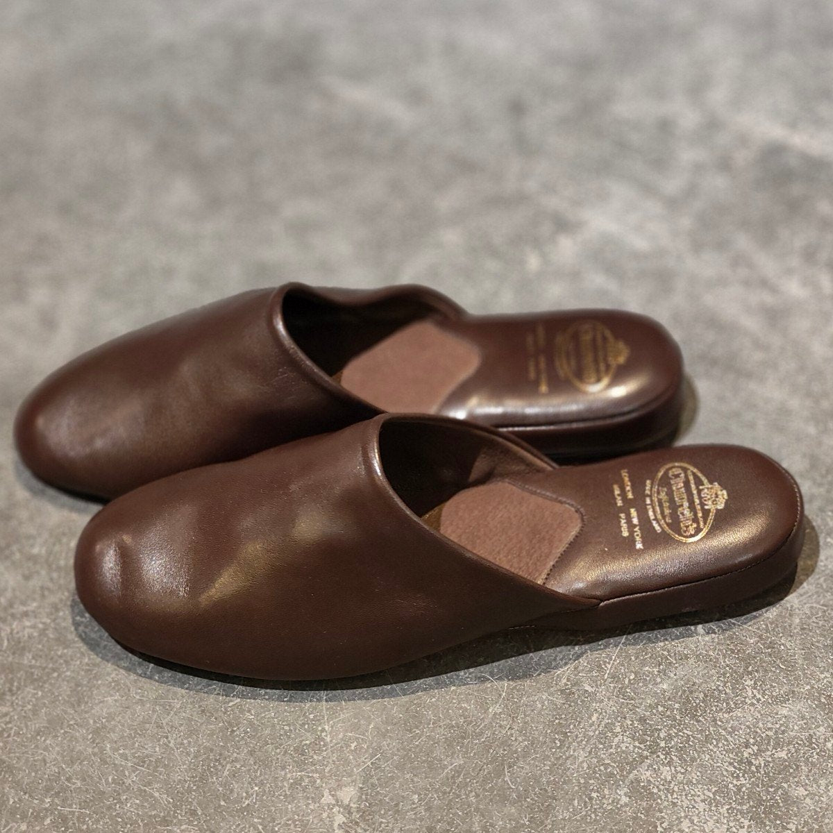 新品未使用【Church's】チャーチ アラン スリッパ ルームシューズ 4都市 カーフ ブラウン サイズUK9F