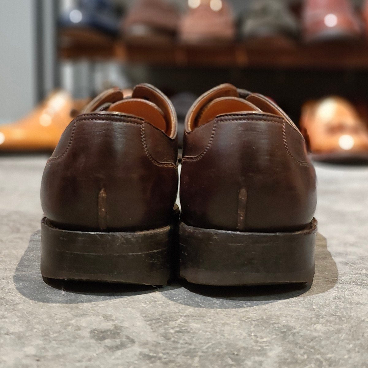 美品【J.M.WESTON】ジェイエムウエストン 641 ゴルフ Uチップ ボックスカーフ ダークブラウン サイズ UK8E 31ラスト 参考定価￥187,000-