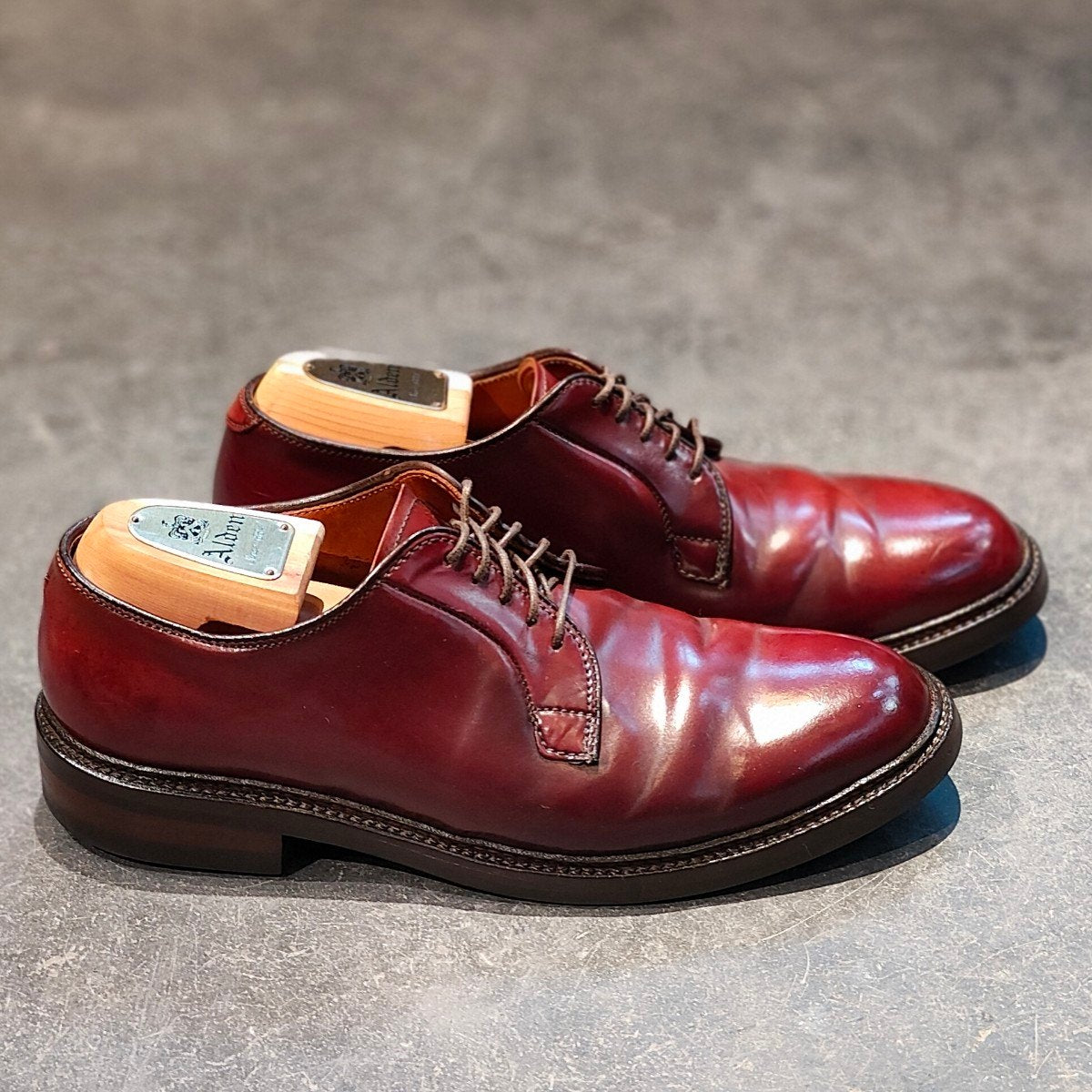 【極美品】Alden 990 プレーントゥ コードバン シューツリー付き USED) ALDEN オールデン 990 シェルコードバン プレーントゥ