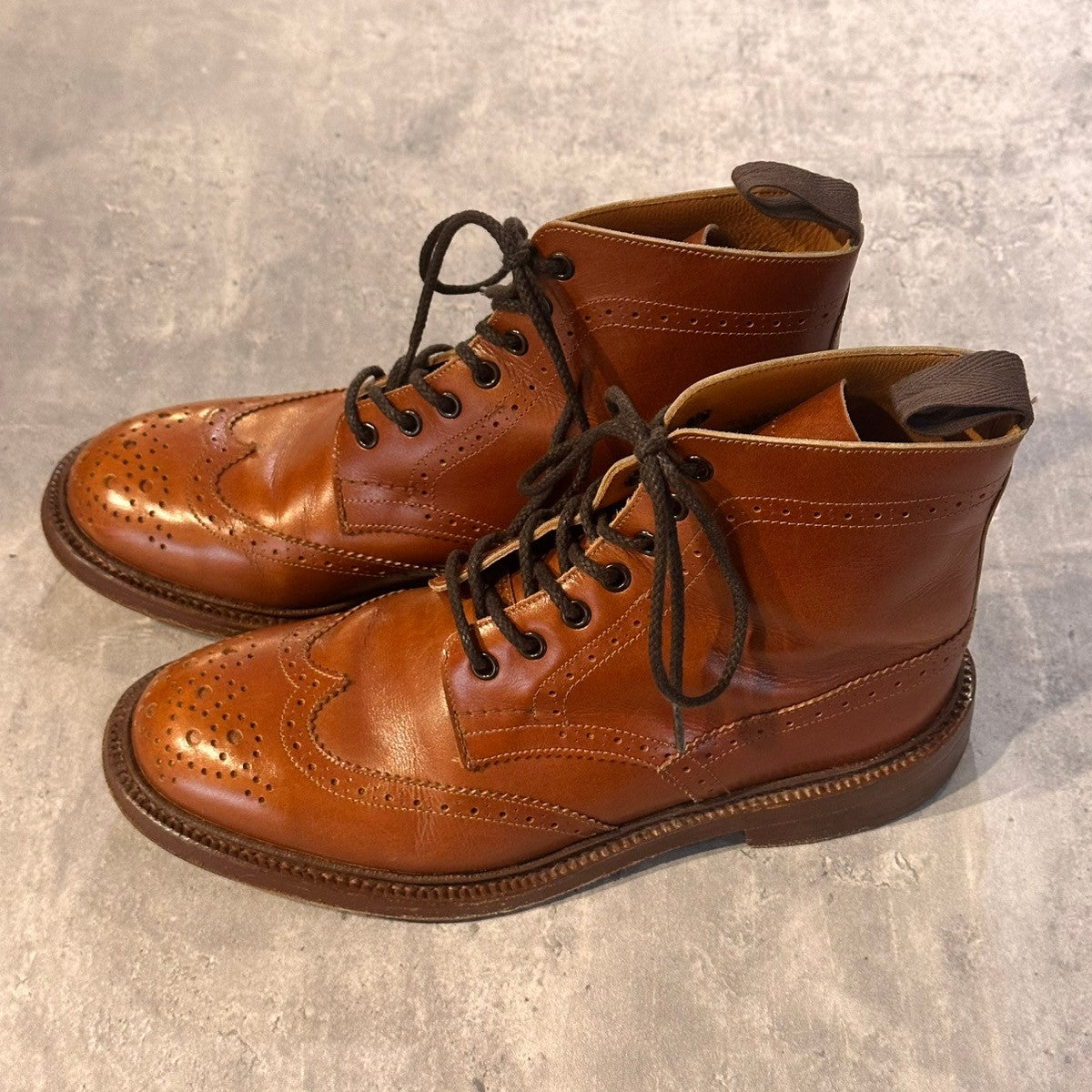 【Tricker’s】トリッカーズ L5411 カントリーブーツ カーフ マロン サイズUK6