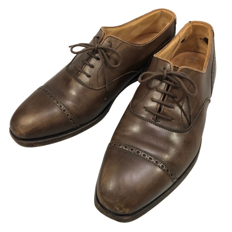 【Crockett & Jones】クロケット&ジョーンズ Fairford パンチドキャップトゥ ブラウン サイズUK6.5E