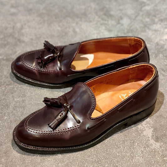 試着程度【ALDEN】オールデン 563 R品 タッセルローファー コードバン ダークバーガンディ サイズUS7D アバディーンラスト 参考定価￥217,800-