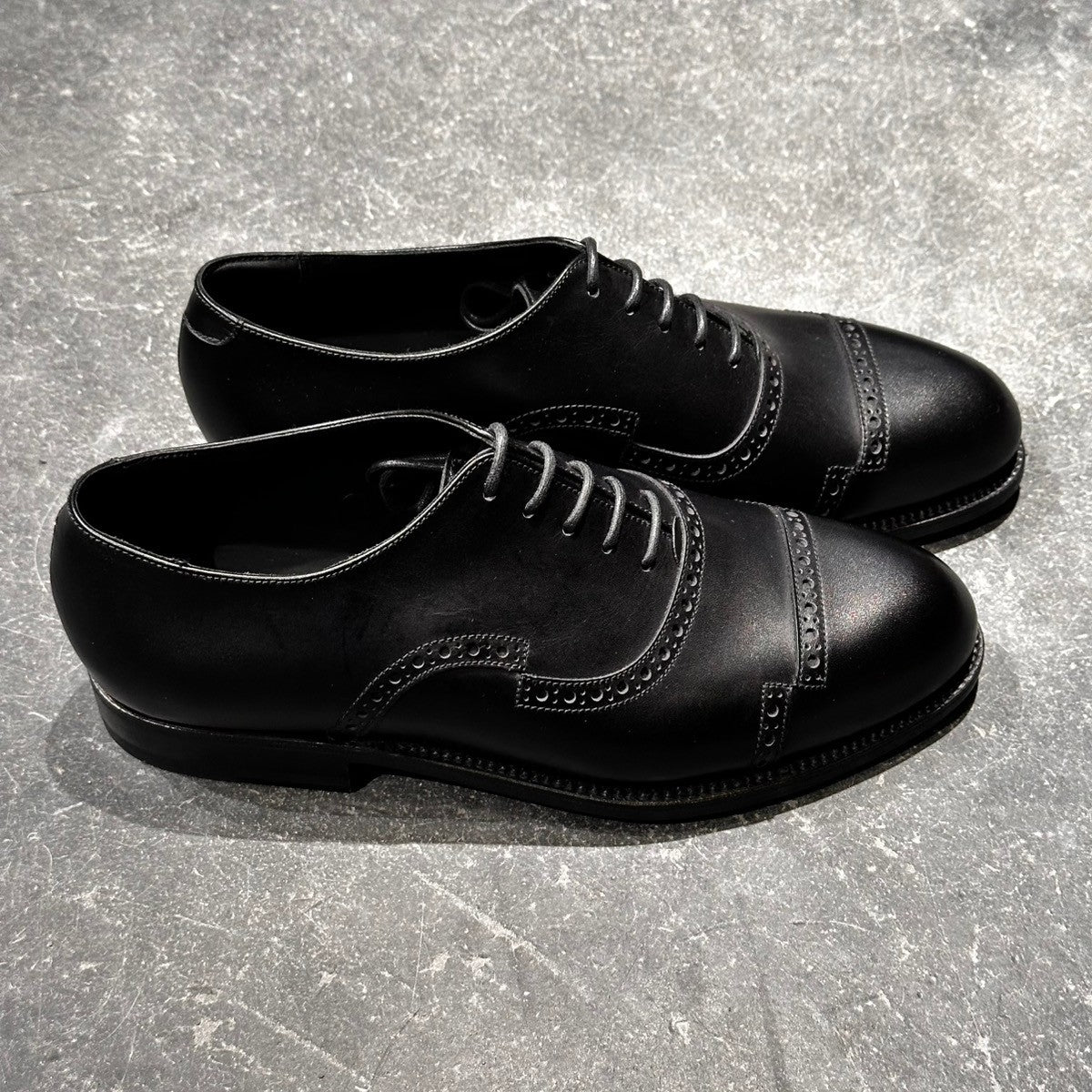 未使用品【J.M.WESTON】ジェイエムウエストン 359 ラファエル パンチドキャップトゥ カーフ ブラック サイズUK5D T9ラスト