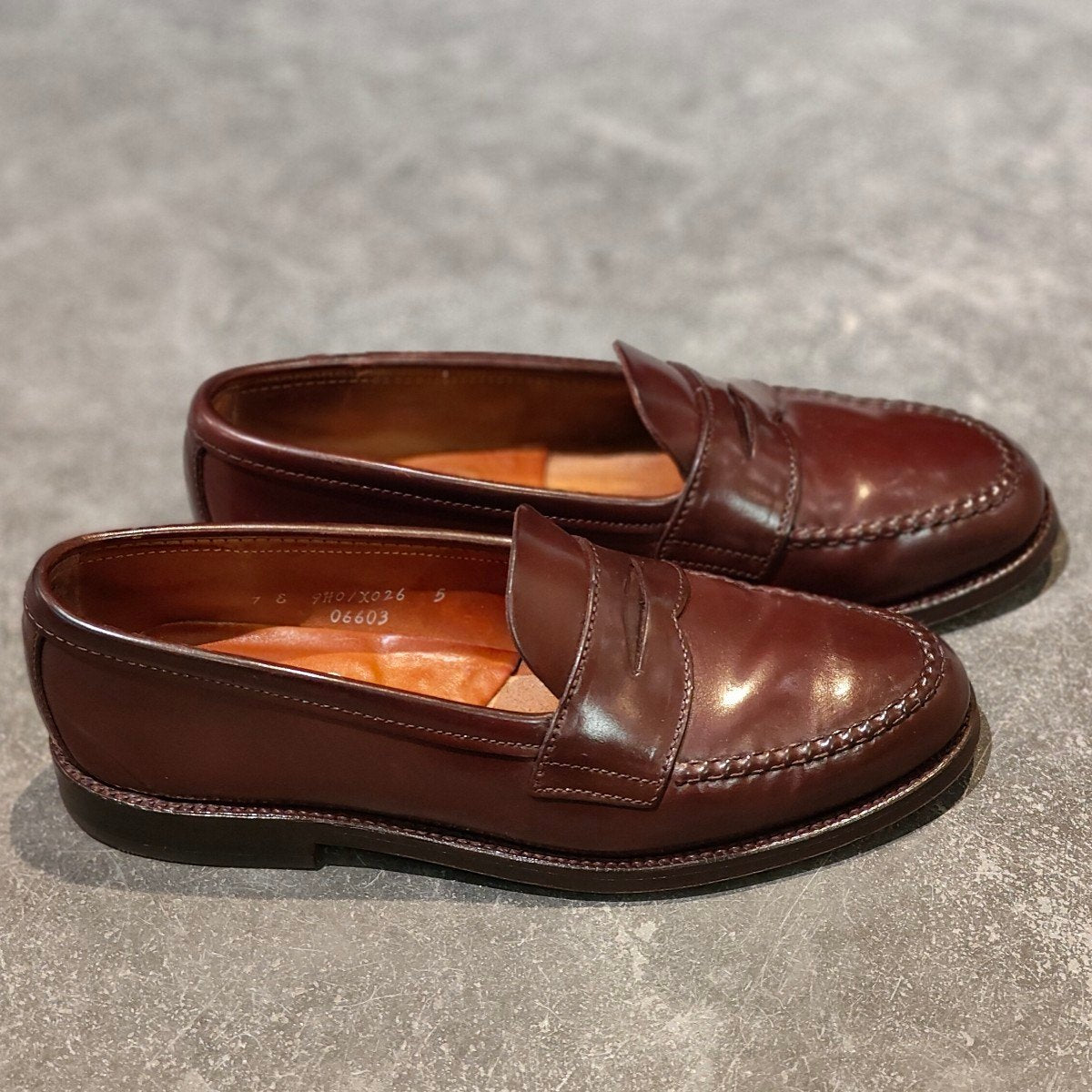 希少 美品【ALDEN】オールデン ブルックスブラザーズ 06613 ペニーローファ コードバン ダークバーガンディ サイズUS7E バンラスト
