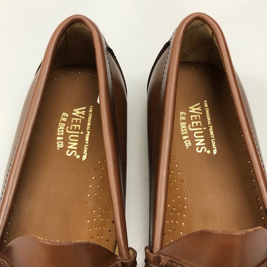 新品未使用 【G.H.Bass&Co. 】 ジーエイチバス 11711D ラーソン ローファー ハイシャインレザー ブラウン サイズ US7 定価￥31,900-