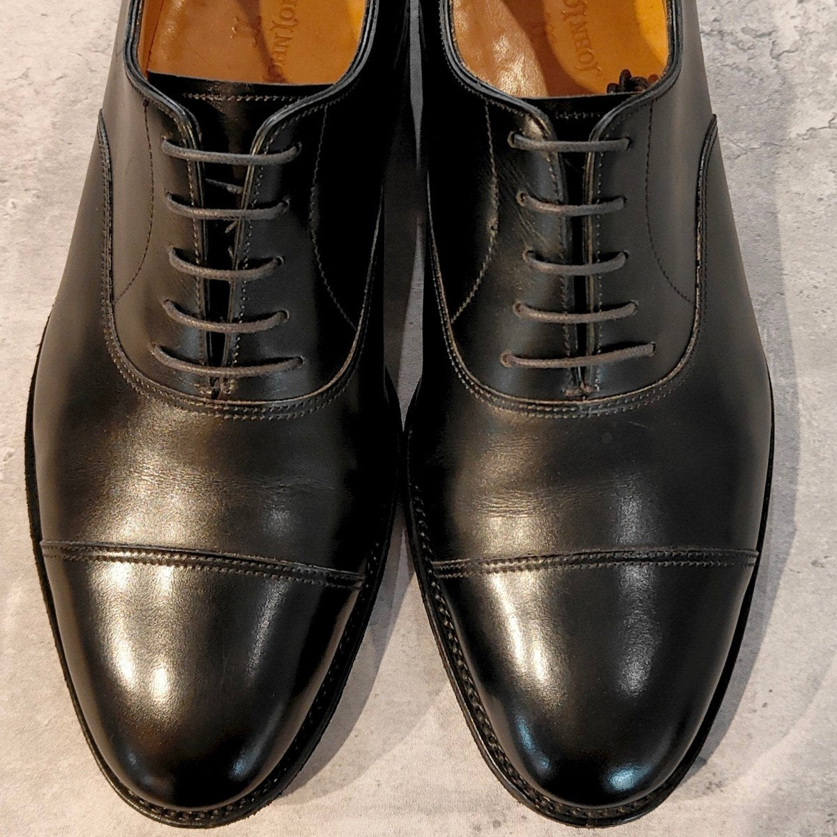 希少 極美品【JOHNLOBB】ジョンロブ シティ カーフ ブラック サイズ UK6EE 8695ラスト