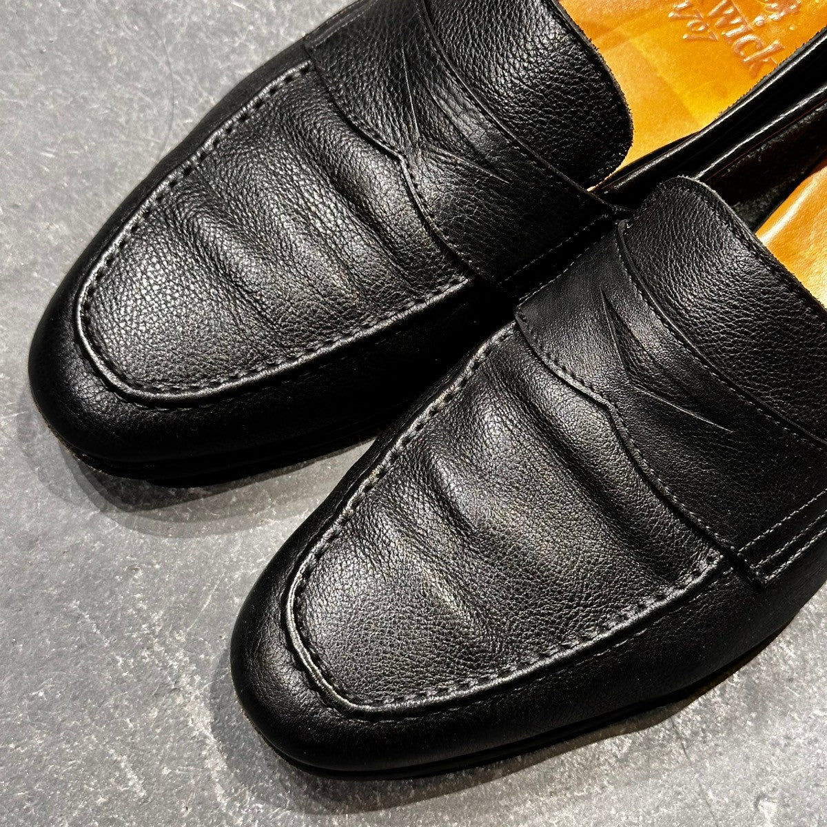 【Berwick】バーウィック 5105 ローファー グレインレザー ブラック サイズ24.5