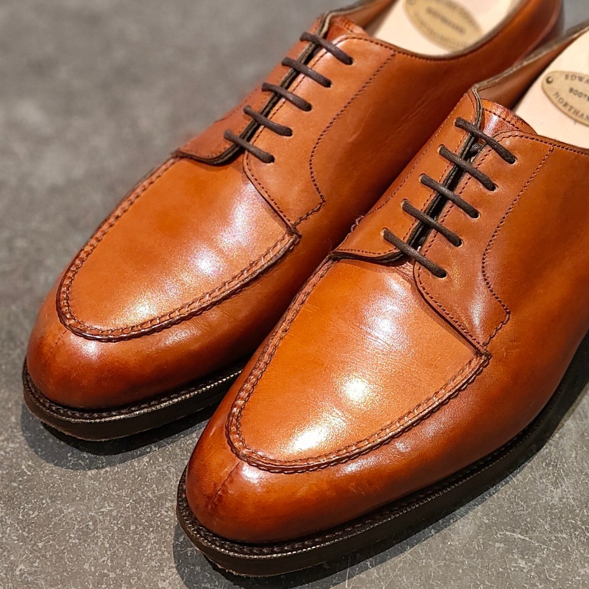 【EDWARD GREEN】エドワードグリーン ドーバー Uチップ カーフ チェスナット サイズ UK5.5E 32ラスト定価￥308,000-