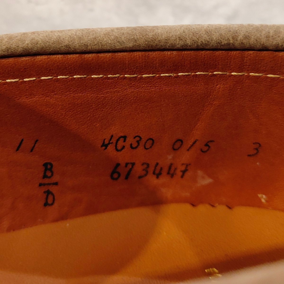 希少 未使用【ALDEN】オールデン LEFFOT別注 67344F ペニーローファー クレイヌバック ベージュ系 サイズUS11D バンラスト