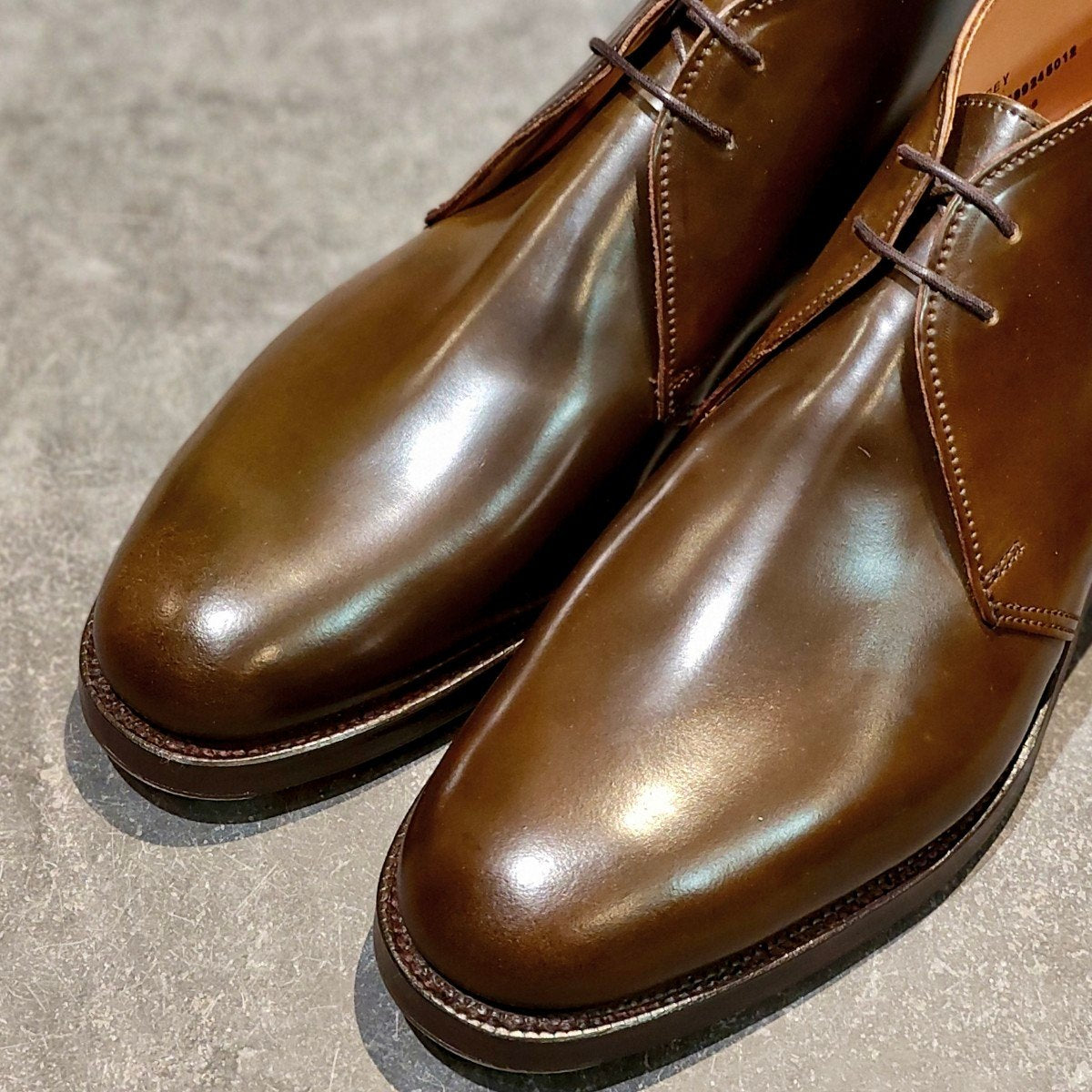 希少 新品未使用【CROCKETT&JONES】クロケット&ジョーンズ チャートシー チャッカブーツ コードバン ダークブラウン サイズUK7E 224ラスト