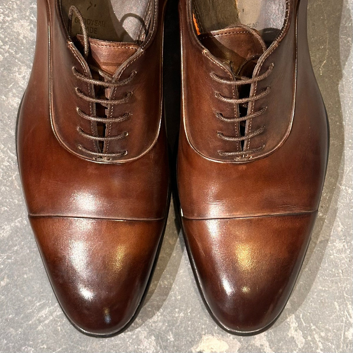 試着程度【Santoni】サントーニ 2624 ストレートチップ カーフ ダーク
