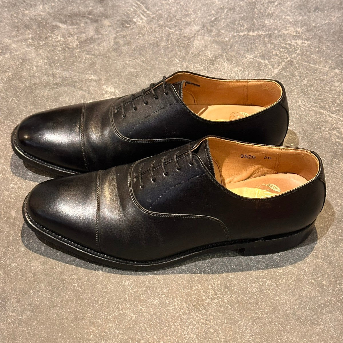 【SCOTCH GRAIN】スコッチグレイン 3526 ストレートチップ アシュランス カーフ ブラック サイズ26EEE