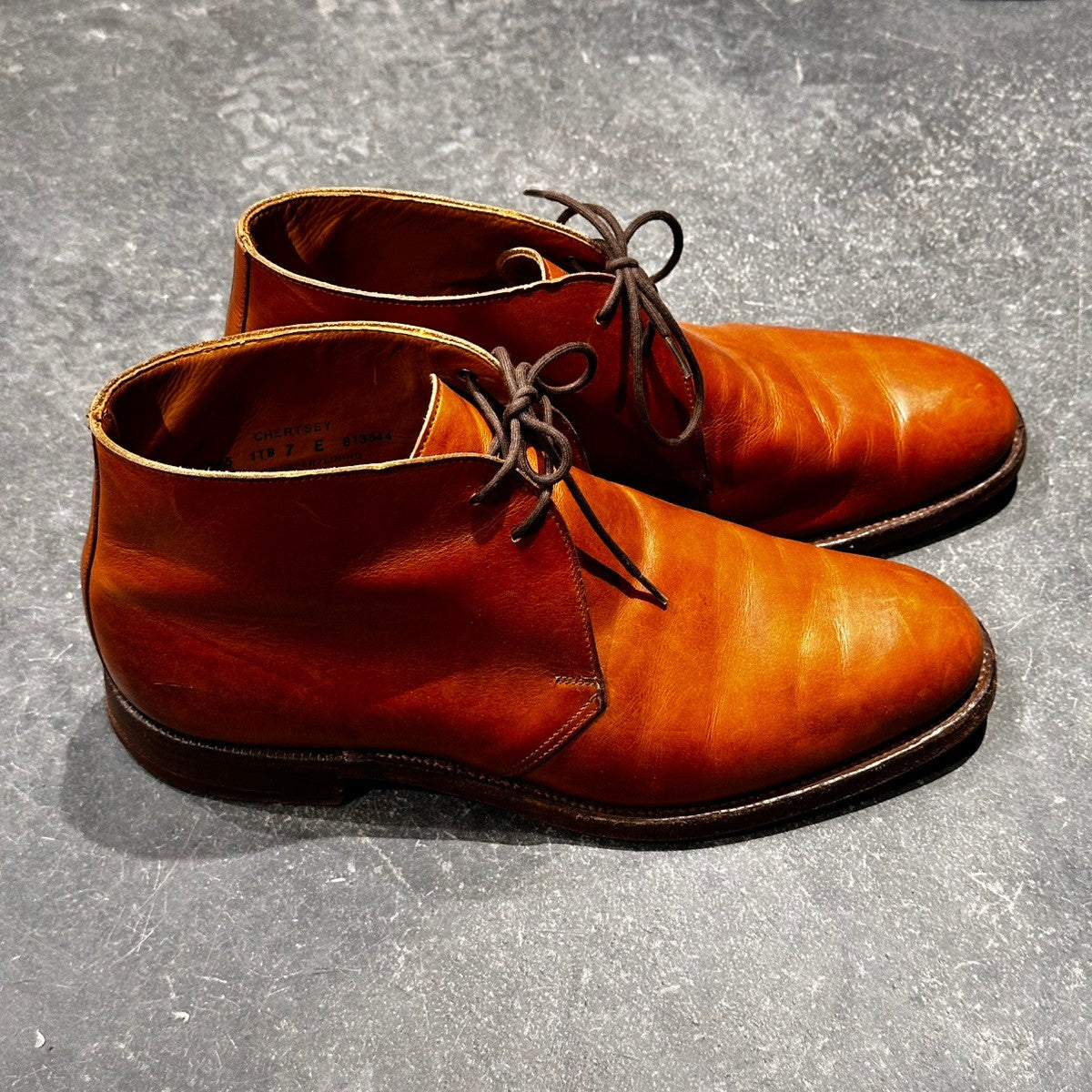 【CROCKETT&JONES】クロケット&ジョーンズ SUBS チャートシー チャッカブーツ カーフ ブラウン サイズUK7E 224ラスト