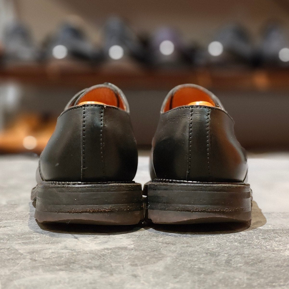 希少 【J.M.WESTON】ジェイエムウエストン 696 スプリットトゥダービー Uチップ ロシアンカーフ ブラック サイズ UK8Ｄ 23ラスト