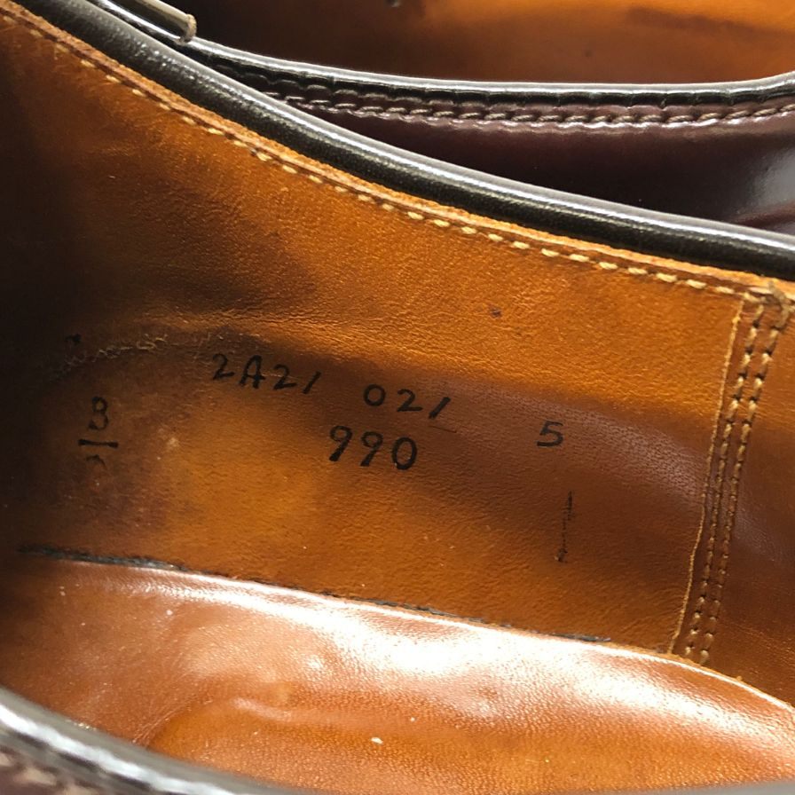 【Alden】オールデン レザーシューズ プレーントゥ 990 2A21 021 5 メンズ サイズ 8ハーフ Alden