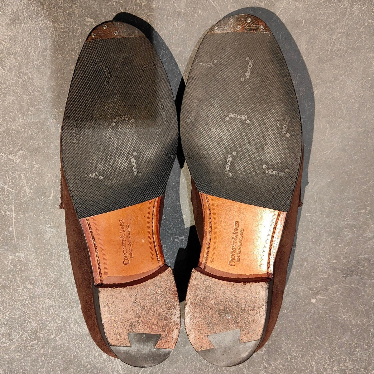 美品【CROCKETT&JONES】クロケット&ジョーンズ トレーディングポスト別注 SELSEY アンラインドローファー ダークブラウン サイズUK7E