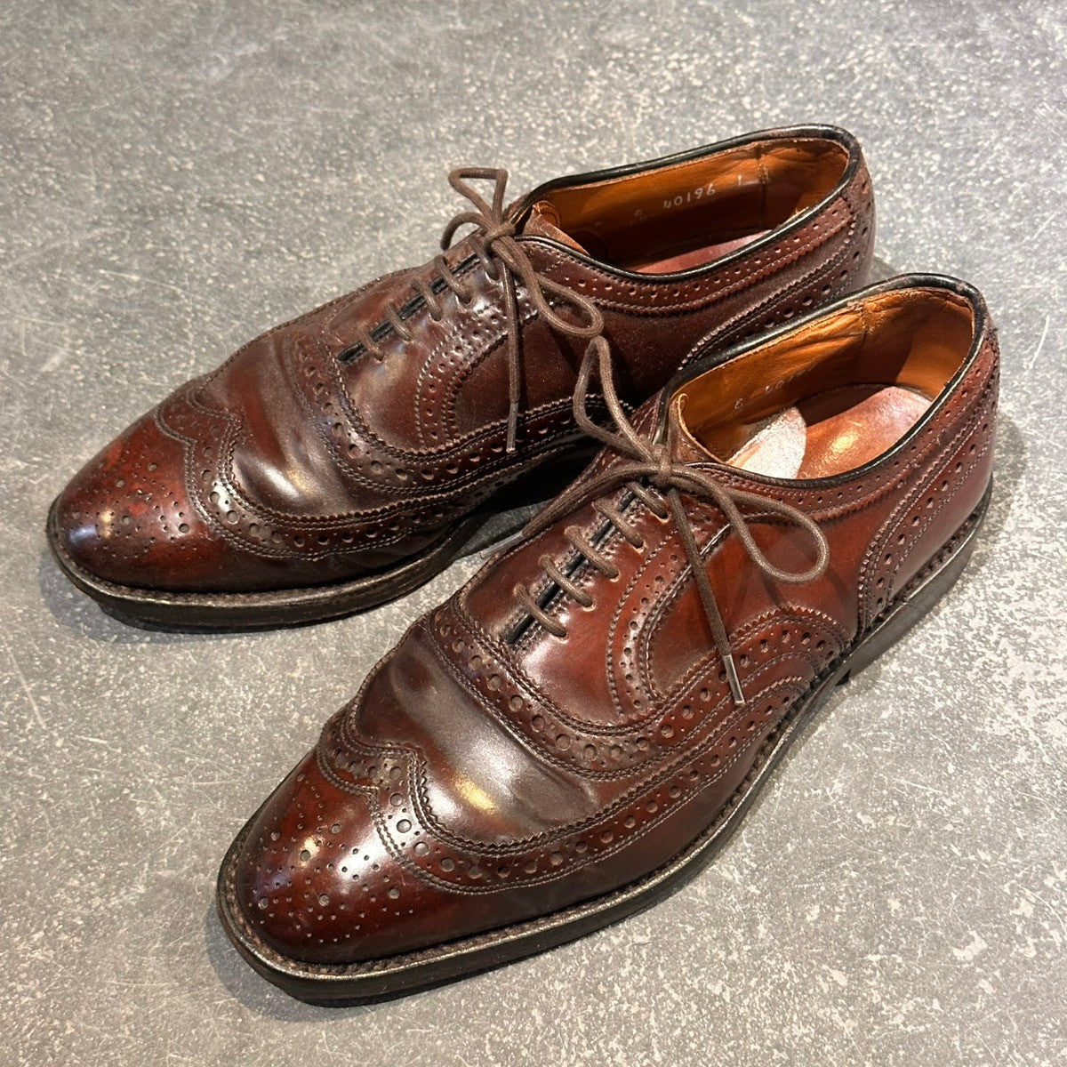 【Allen Edmonds】アレンエドモンズ 40196 ウイングチップ コードバン ダークバーガンディ サイズUS6E