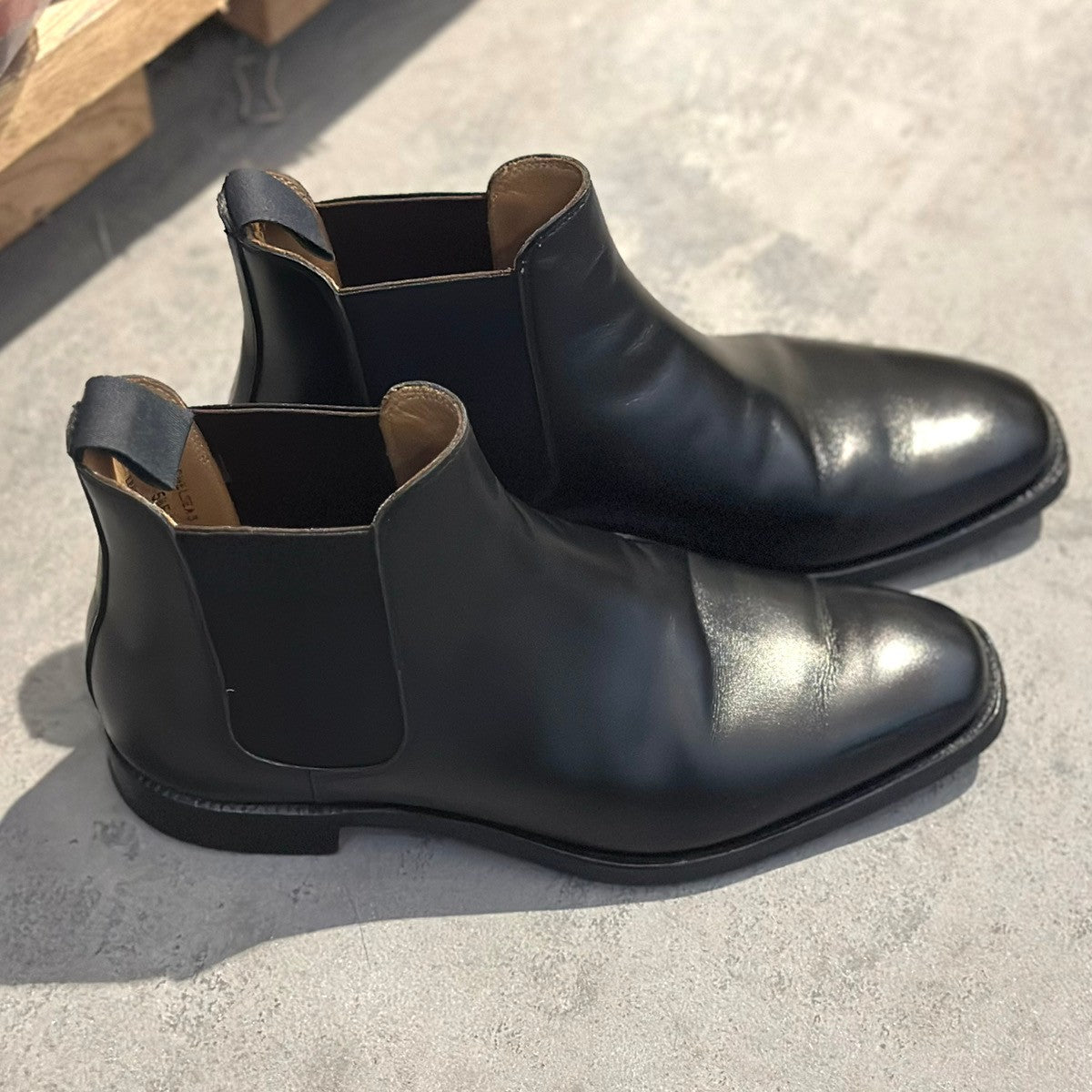 極美品【CROCKETT&JONES】クロケット&ジョーンズ チェルシー3 サイドゴアブーツ カーフ ブラウン サイズ 5.5E 238ラスト