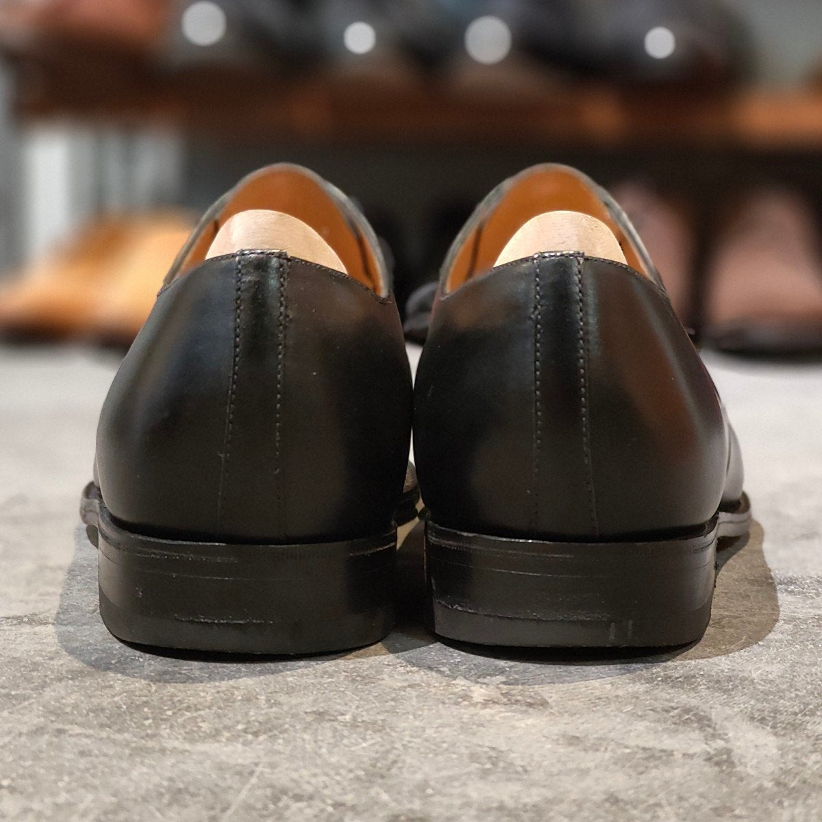 極美品【J.M.WESTON】ジェイエムウエストン 300 ストレートチップ カーフ ブラック UK7.5E 11ラスト 参考定価￥170,500-