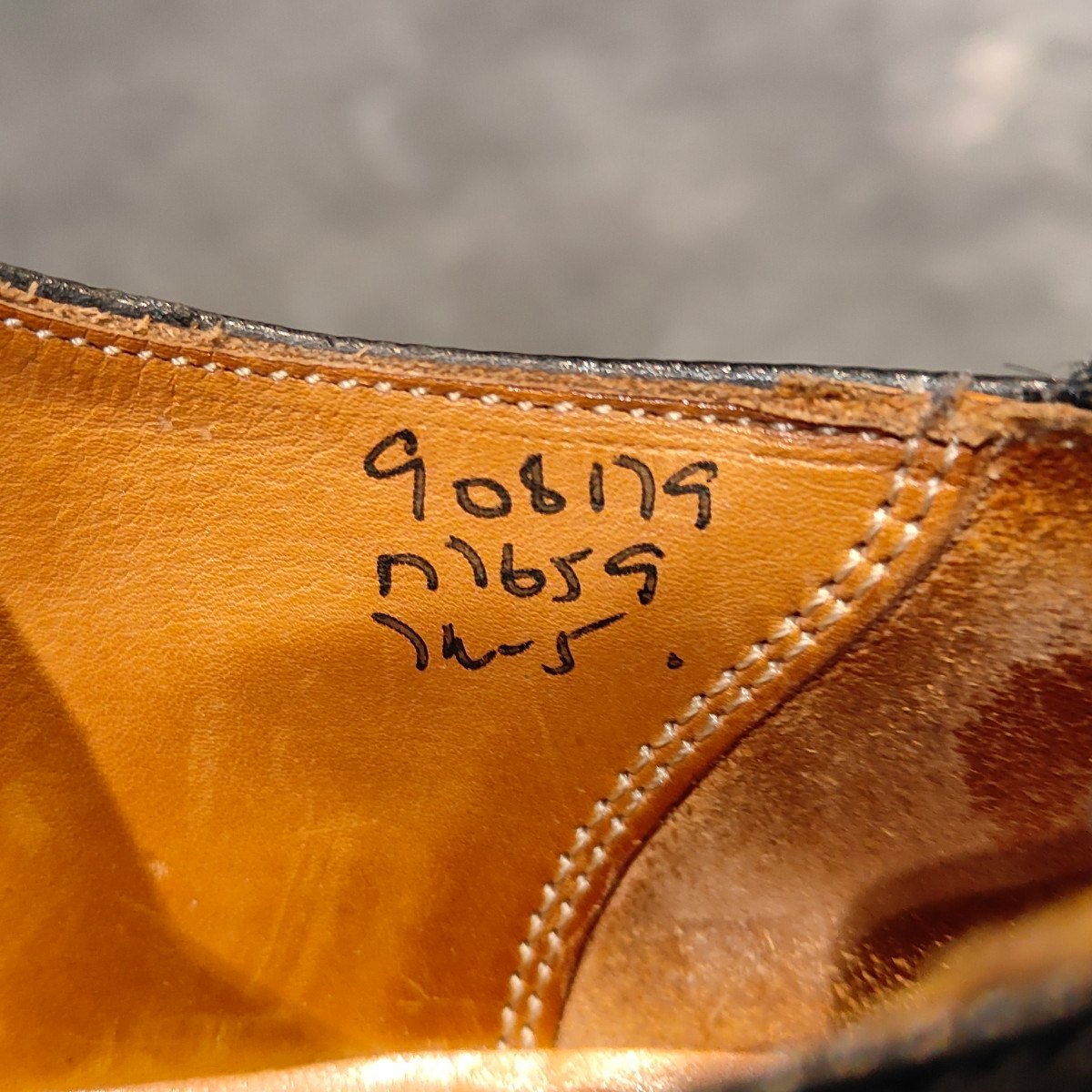 美品【Tricker’s】トリッカーズ M7659 ギリー グレインレザー ブラック サイズUK7.5