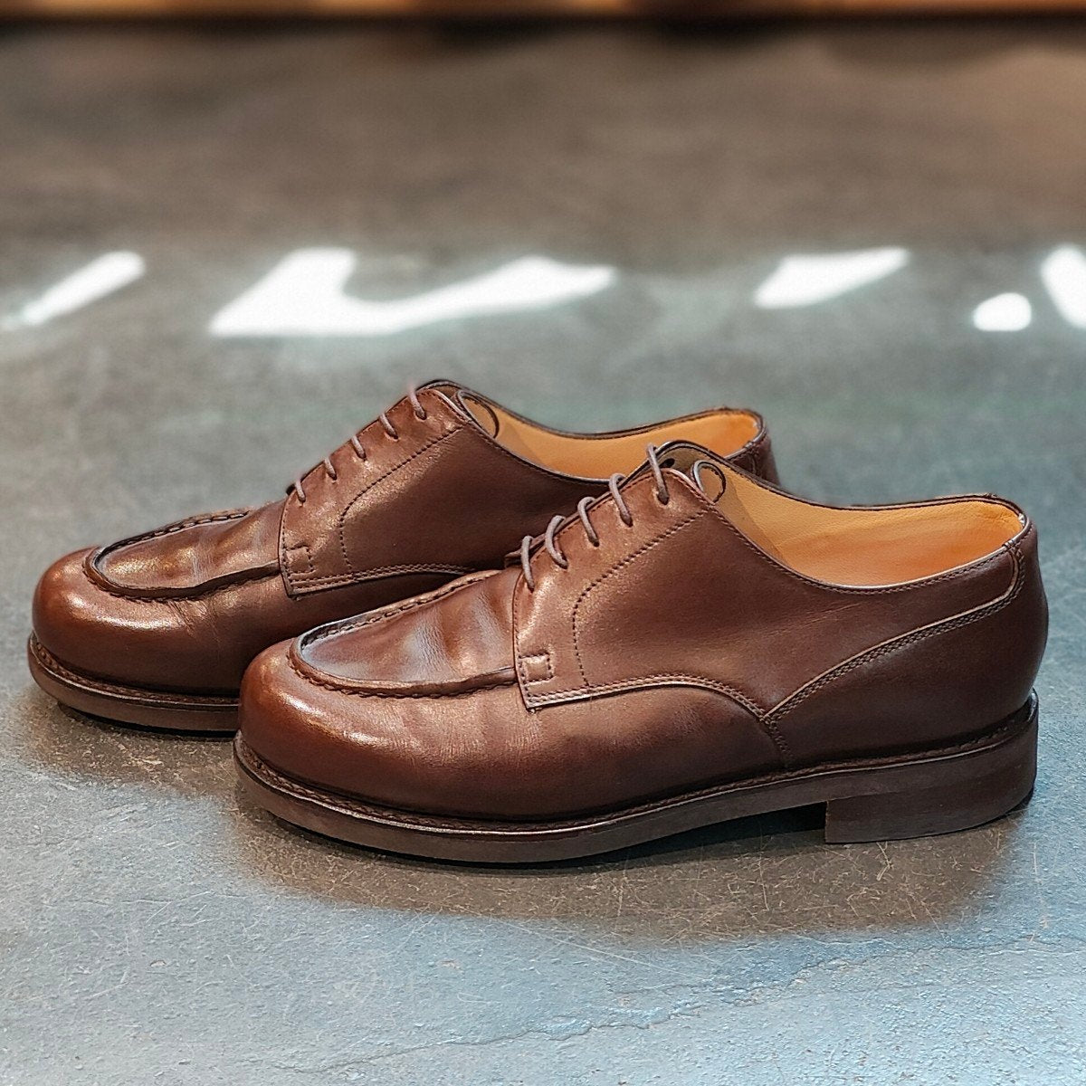 美品 【Paraboot】パラブーツ シャンボード PBGG Uチップ カフェ 5.5F 定価￥99,000-