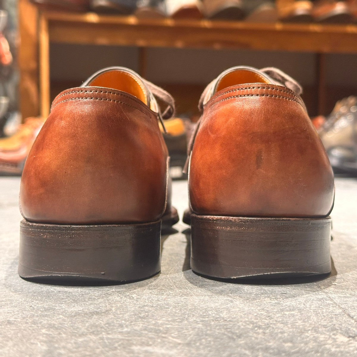 美品【JOHNLIBB】ジョンロブ ルフィールド  Vフロント ダービー プレステージライン カーフ ブラウン サイズ UK8E 8000ラスト