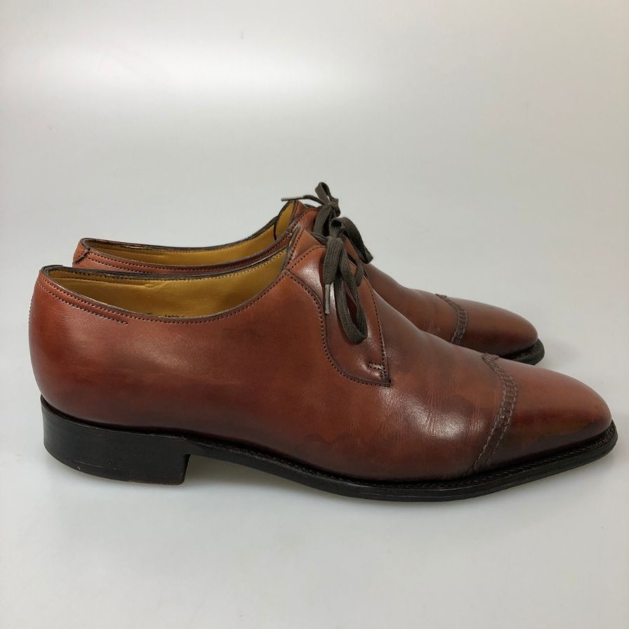 【JOHN LOBB】ジョンロブ 2002イヤーモデル Vフロント スキンステッチ カーフ ブラウン サイズUK7E メンズ