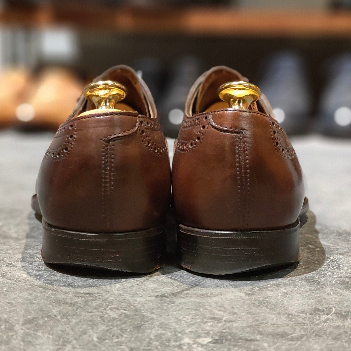 美品【EDWARD GREEN】エドワードグリーン インバーネス ウイングチップ カーフ ダークオーク サイズUK6E 808ラスト