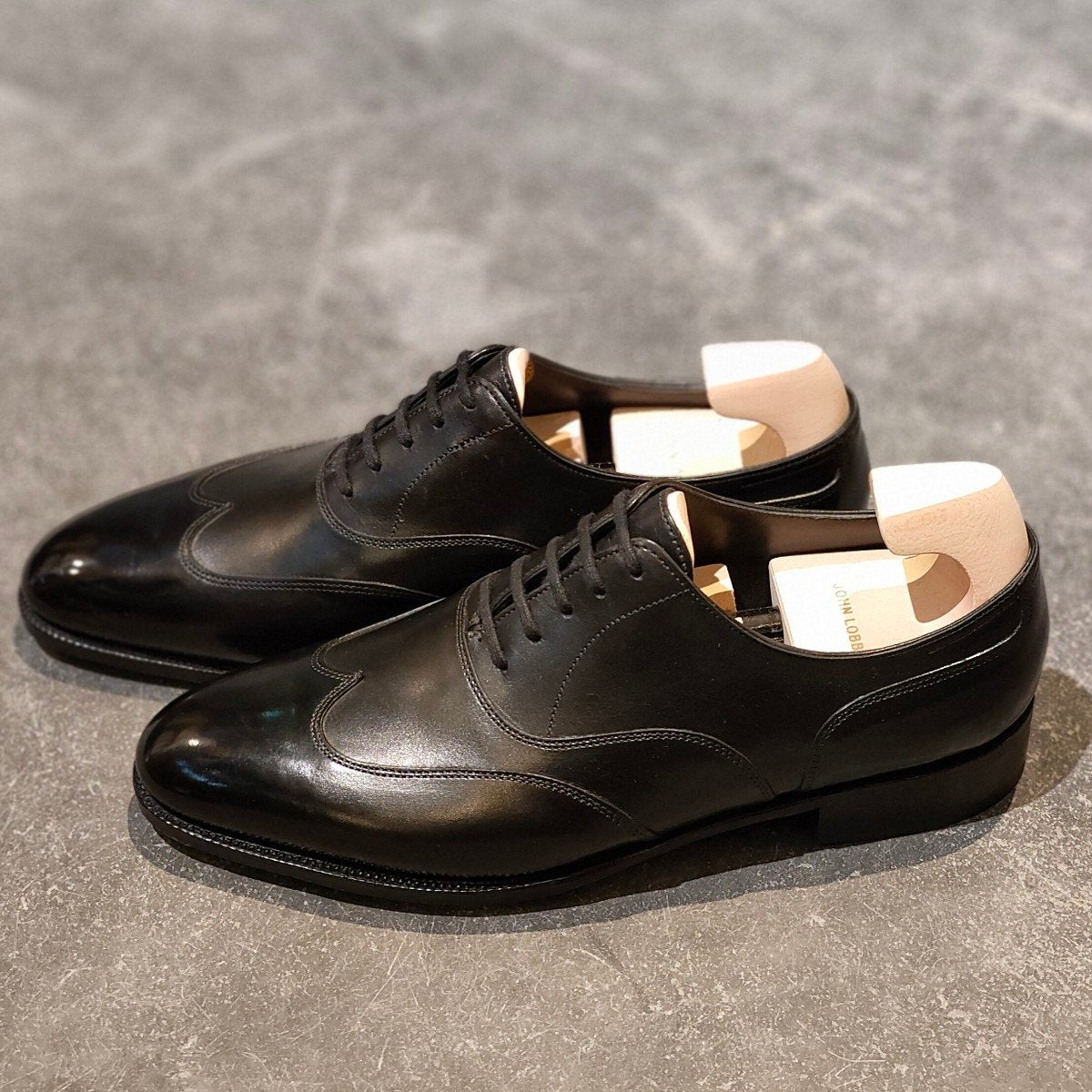 希少 新品未使用【JOHN LOBB】ジョンロブ ワーウィック 復刻モデル プレステージライン ブラインドブローグ カーフ ブラック サイズUK7E 7000ラスト