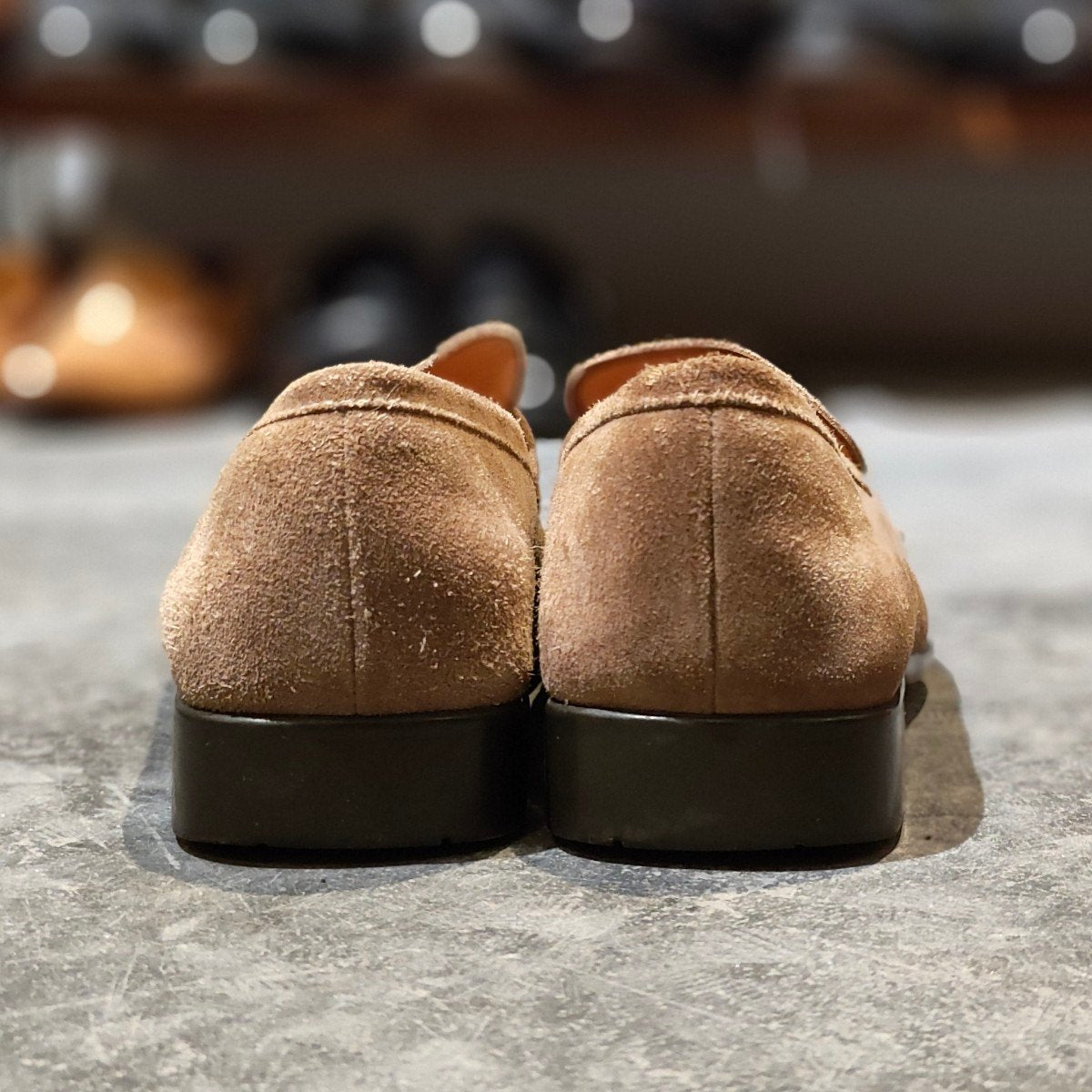 使用数回【J.M.WESTON】ジェイエムウエストン 625 ローファー スエード ベージュ サイズUK7.5D