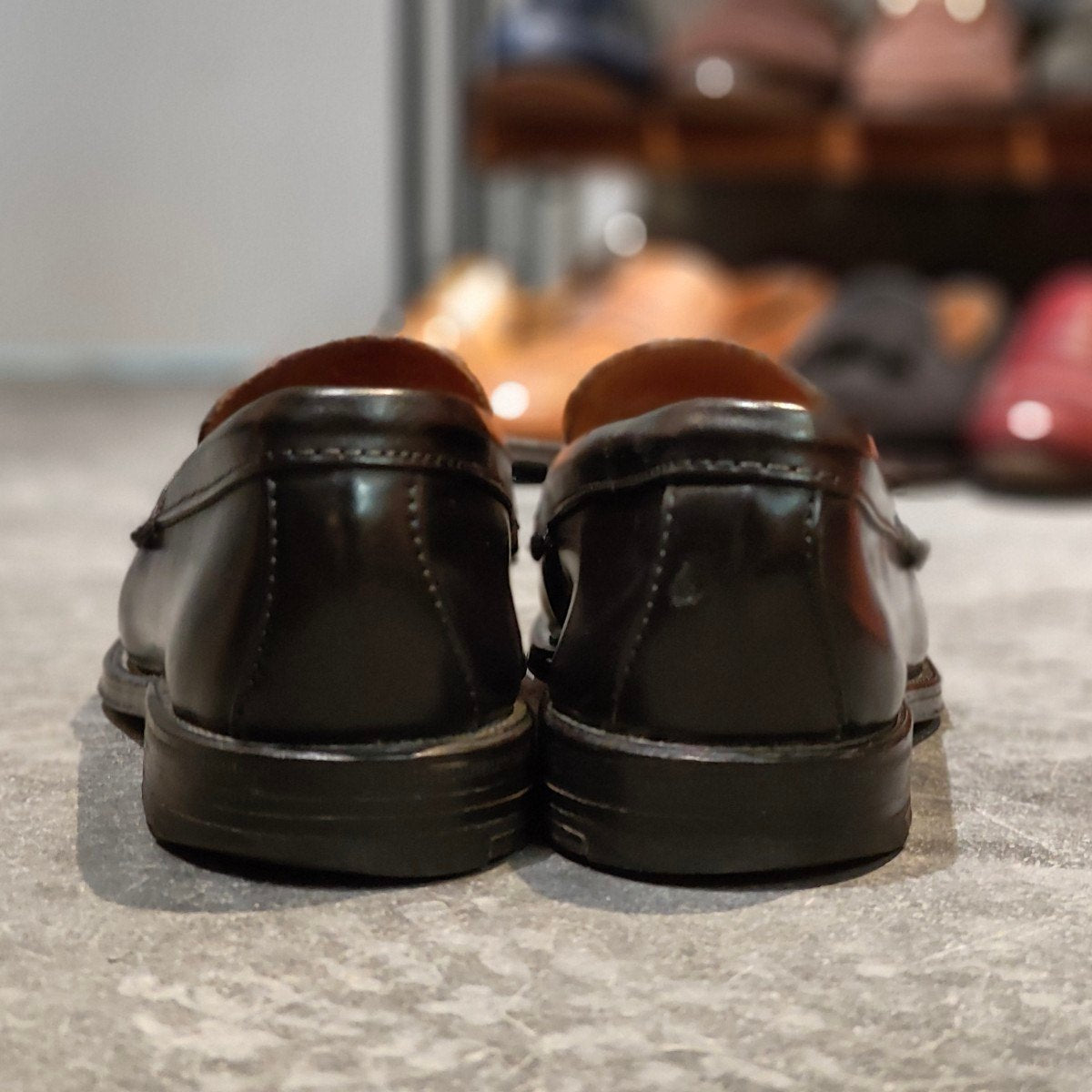 希少【ALDEN】オールデン 7109UY ships別注 20th Anniversary ペニーローファー アンラインド コードバン ブラック サイズ US7.5D バンラスト