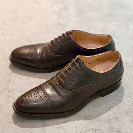 極美品【SCOTCH GRAIN】スコッチグレイン F-920 オデッサ カーフ ダークブラウン サイズ23.5cm