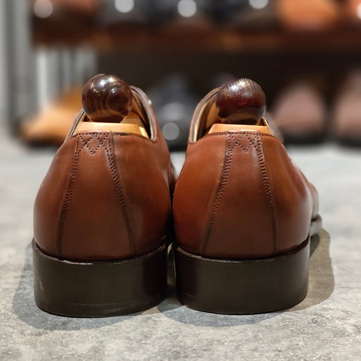 新品未使用【VASS】ヴァーシュ ストレートチップ ダービー カーフ ブラウン サイズ43