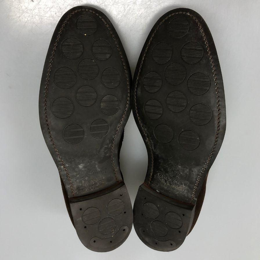 【CROCKETT&JONES】クロケット&ジョーンズ  ローファー スエード ブラウン（茶系） サイズ 7.5 ラスト