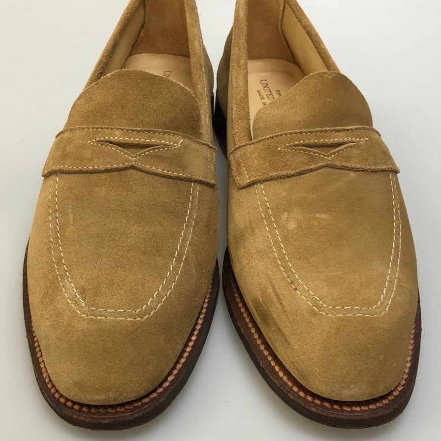 【ALDEN】オールデン ユナイテッドアローズ別注 ペニーローファー サンド スエード 3452UF ブラウン メンズ サイズ8.5 UNITED ARROWS