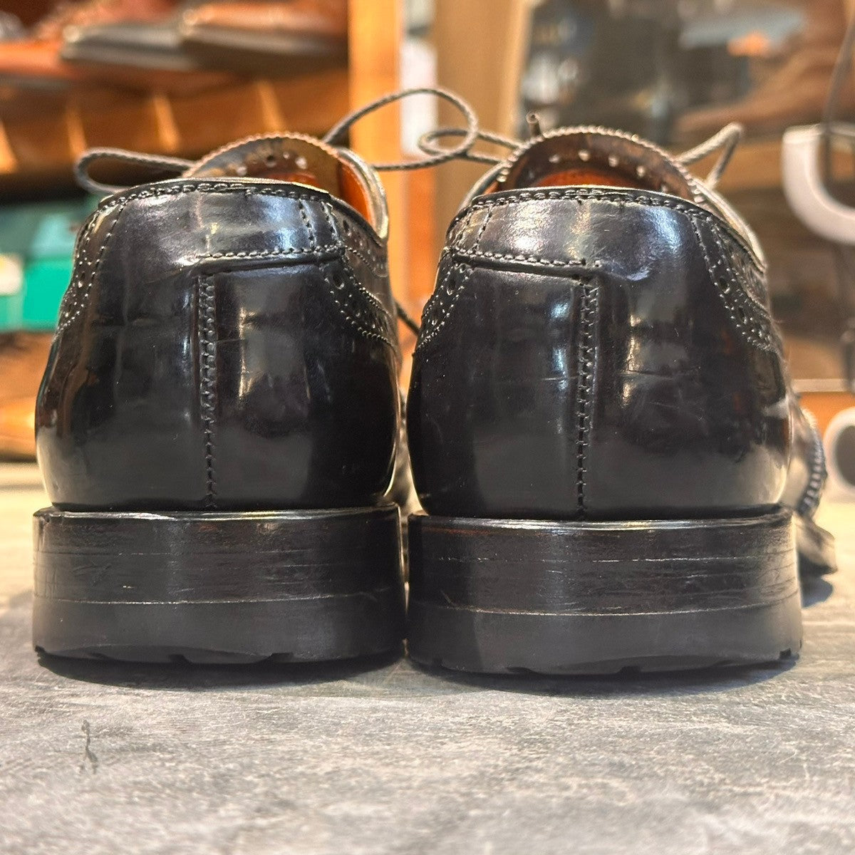 【ALDEN】オールデン D9506 BROGUE別注 マサムネブルーチャー コードバン フルブローグ ブラック サイズUS7.5D トレモントラスト