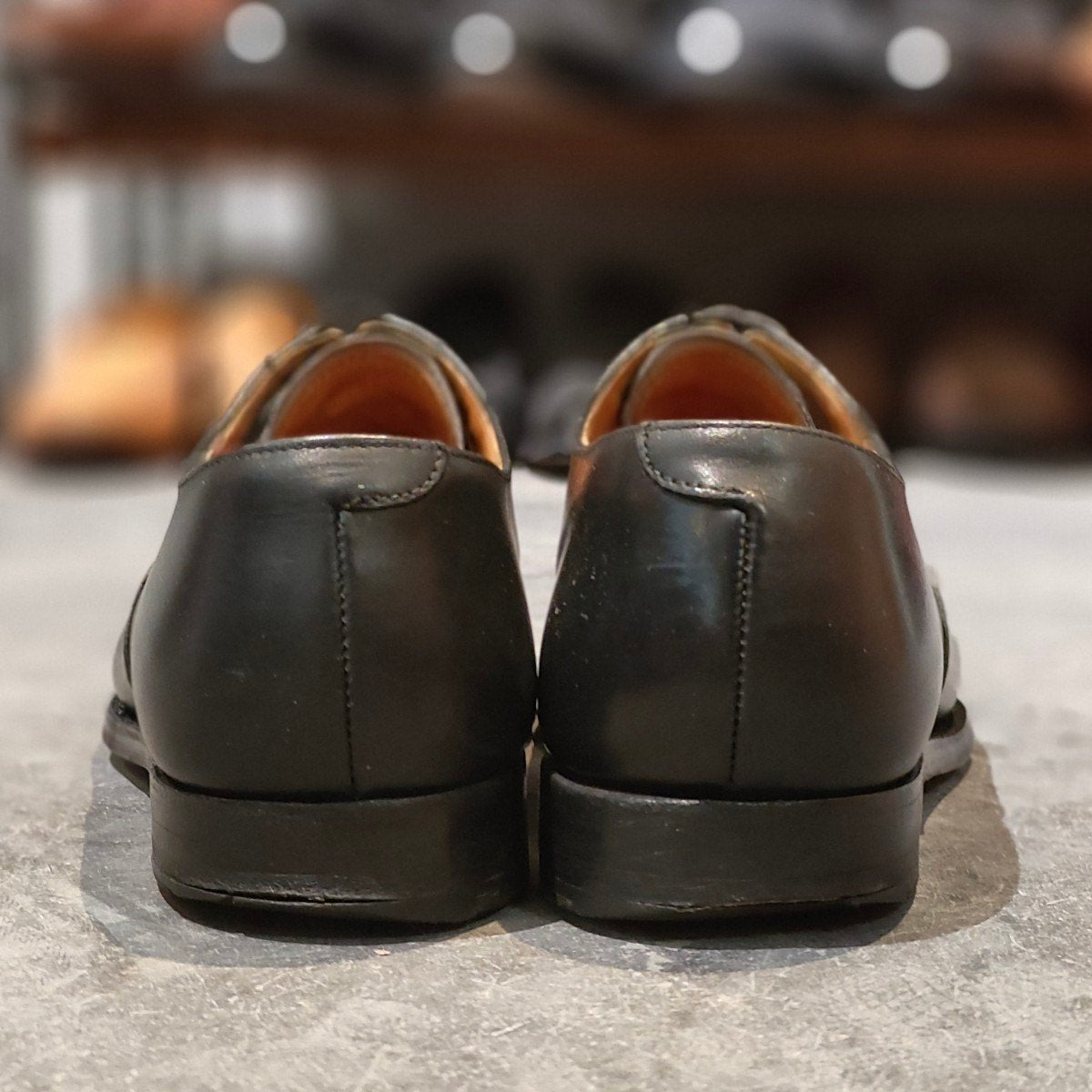 【CROCKETT & JONES】クロケット&ジョーンズ ハラム ストレートチップ カーフ ブラック サイズUK5.5E 348ラスト