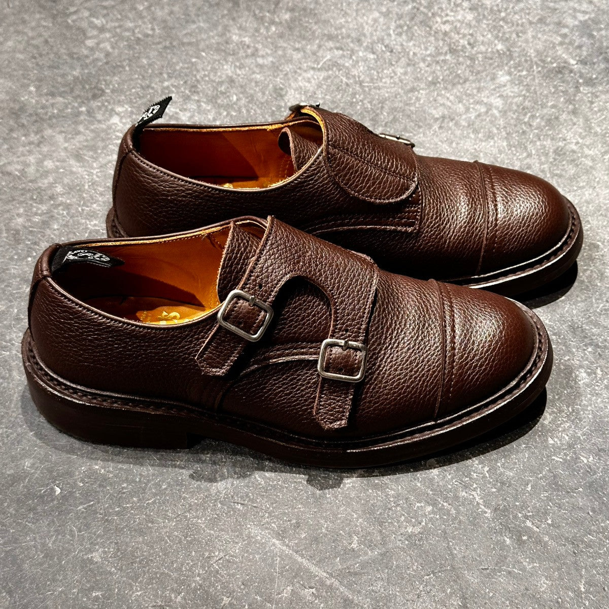 希少【Tricker’s】トリッカーズ TODD SNYDER別注 M7634 ダブルモンク グレインレザー ブラウン サイズUK6.5
