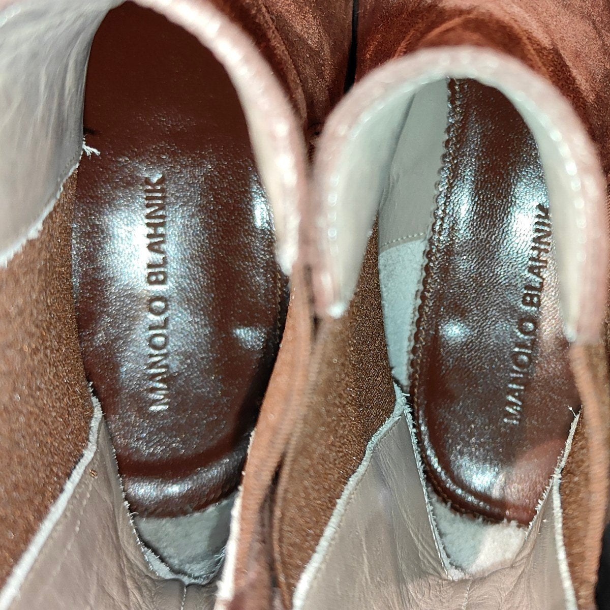 美品 【MANOLO BLAHNIK】マノロブラニク サイドゴアブーツ