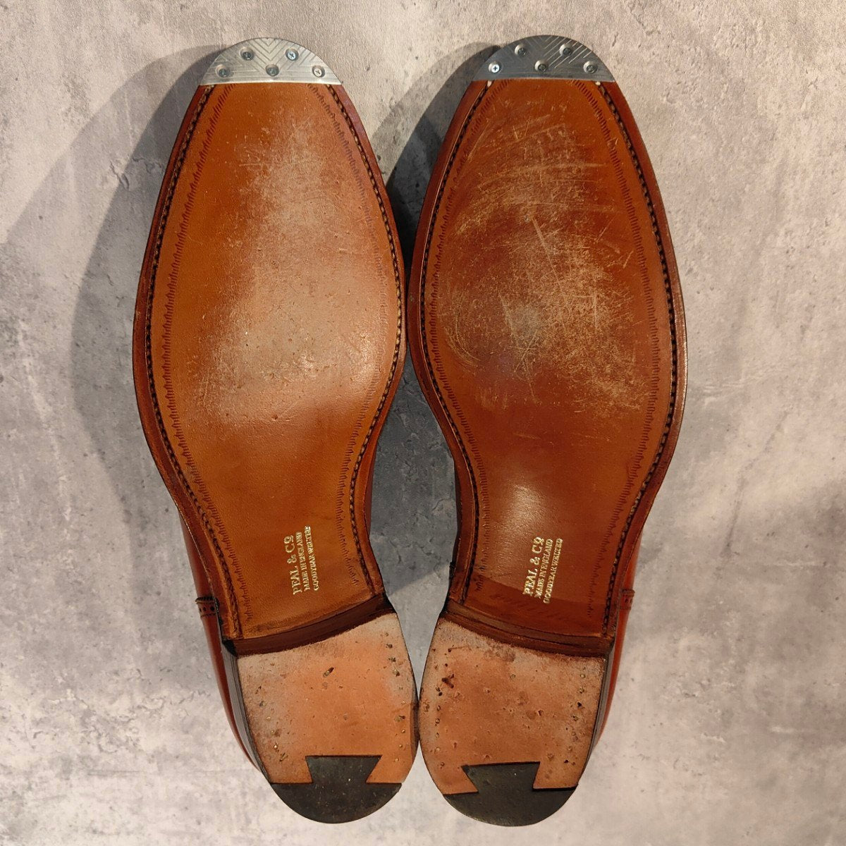 希少 美品【CROCKETT&JONES】クロケット＆ジョーンズ製 ブルックスブラザーズ ピール＆コー ウイングチップ カーフ ブラウン サイズUK8E 341ラスト