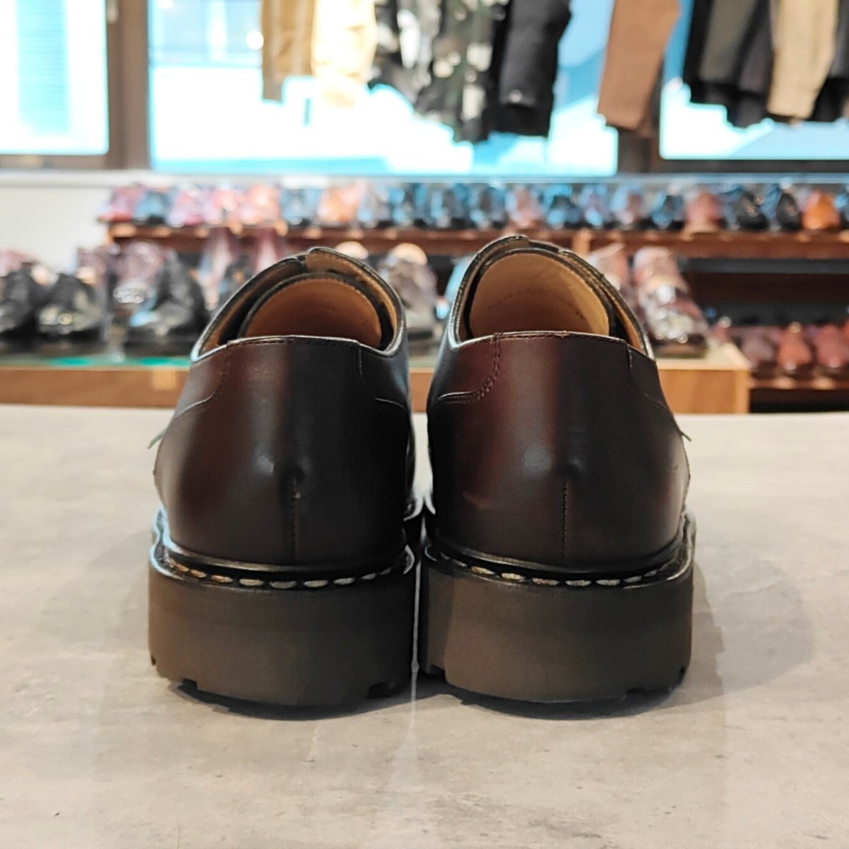 使用数回【Paraboot】パラブーツ シャンボード Uチップ リスレザー ブラウン サイズ UK7 参考定価￥110,000-